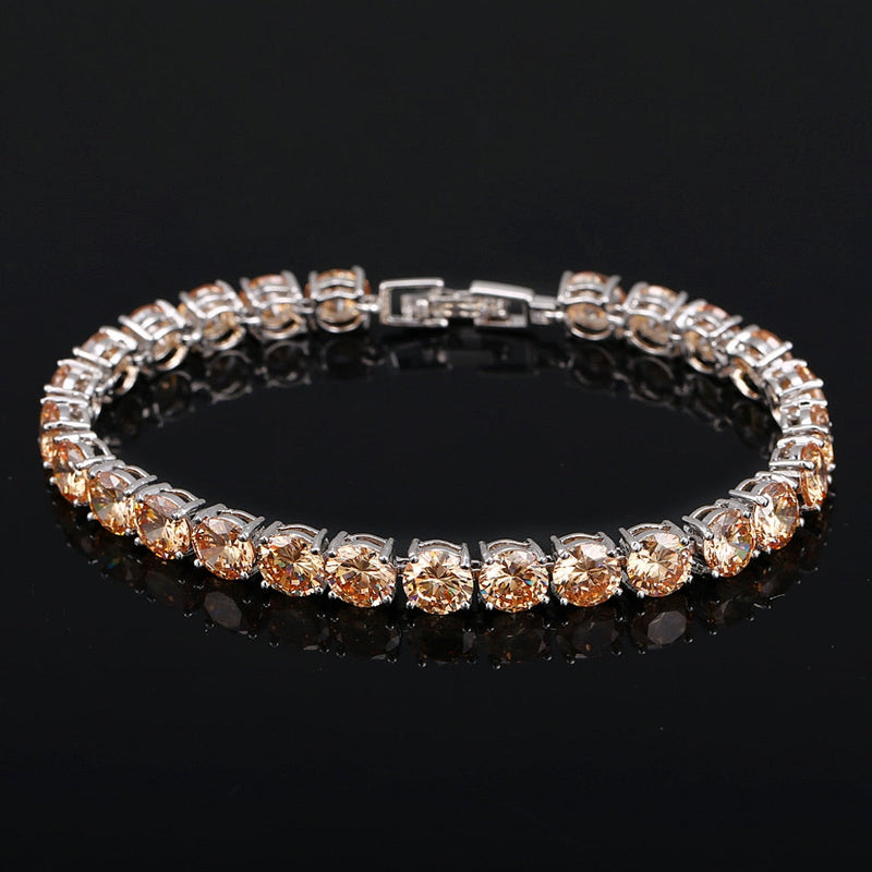 Crystal Heart Tennis Bracelet | Sparkling Accessory-Sparkling Wine-State of Style