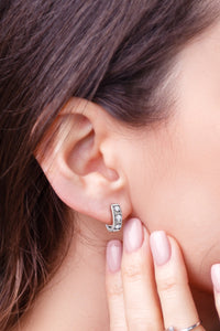 Crystal Hoop Elegant Earrings | Ear Sparkling Accessories-Black-One-size fits all-State of Style