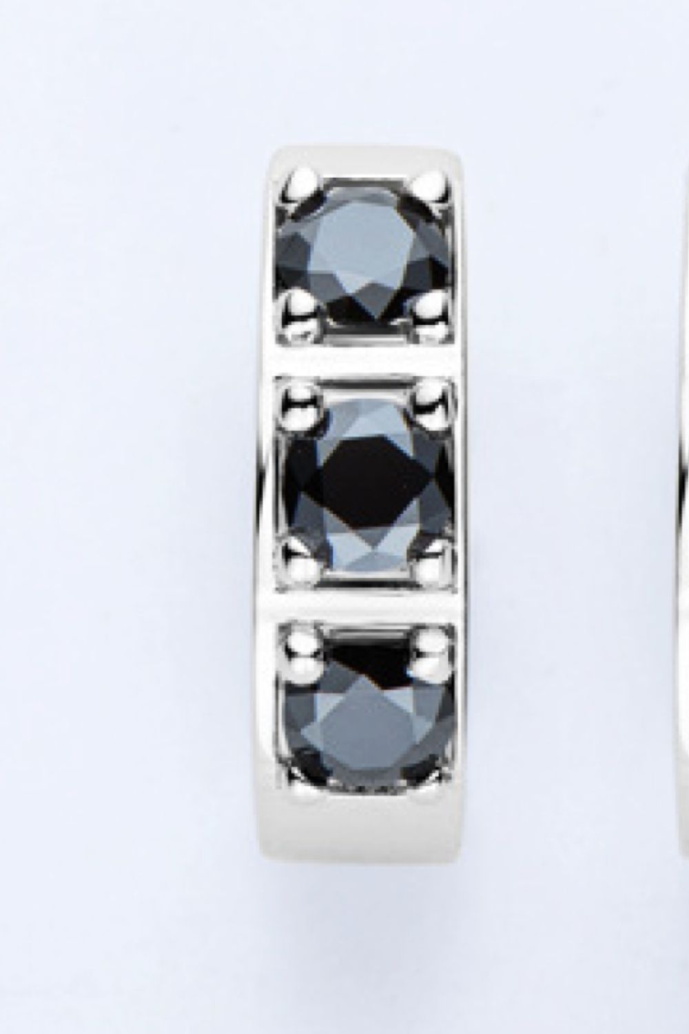Crystal Hoop Elegant Earrings | Ear Sparkling Accessories-Black-One-size fits all-State of Style