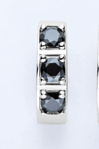 Crystal Hoop Elegant Earrings | Ear Sparkling Accessories-Black-One-size fits all-State of Style