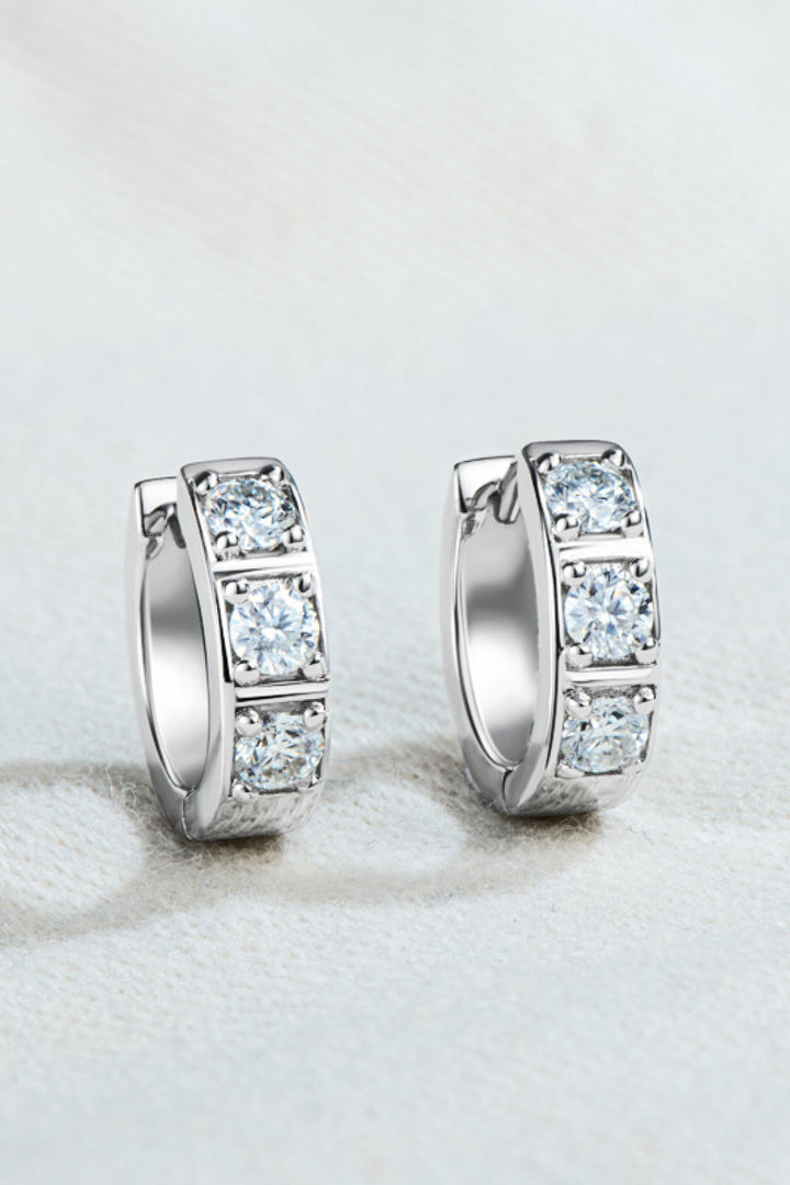 Crystal Hoop Elegant Earrings | Ear Sparkling Accessories-Black-One-size fits all-State of Style