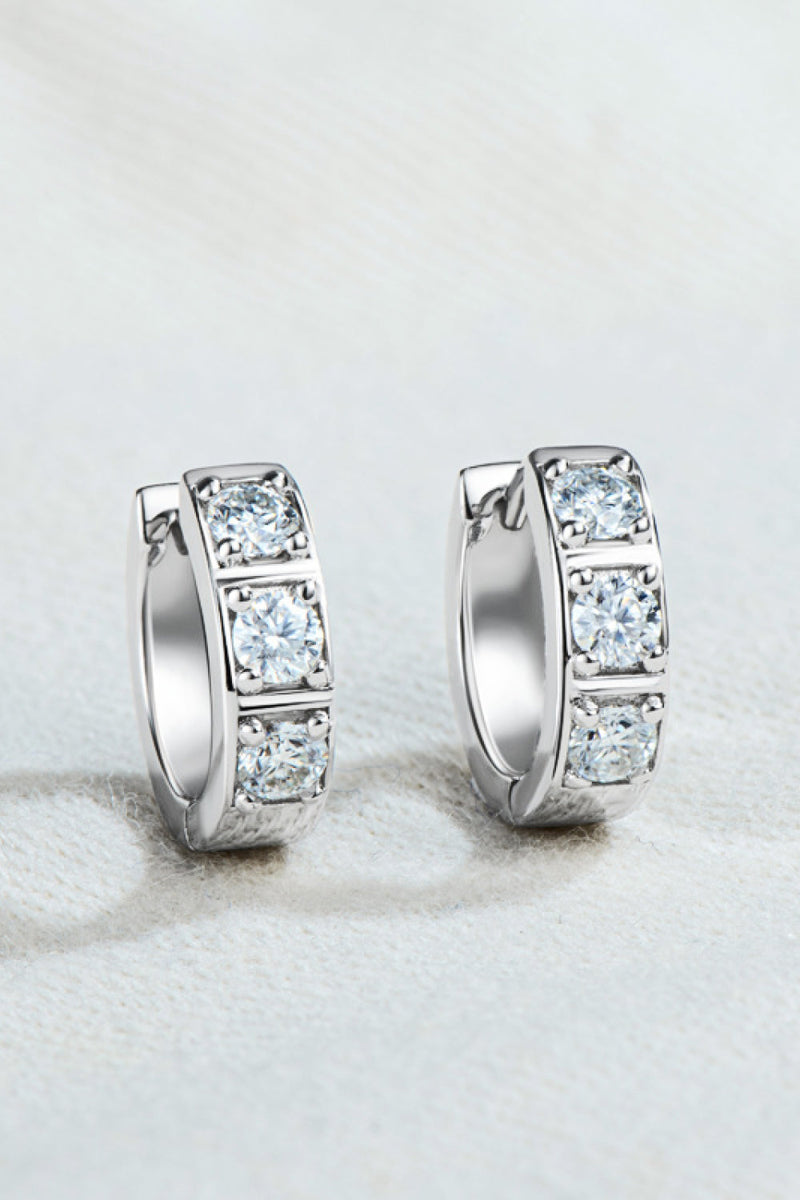 Crystal Hoop Elegant Earrings | Ear Sparkling Accessories-Black-One-size fits all-State of Style