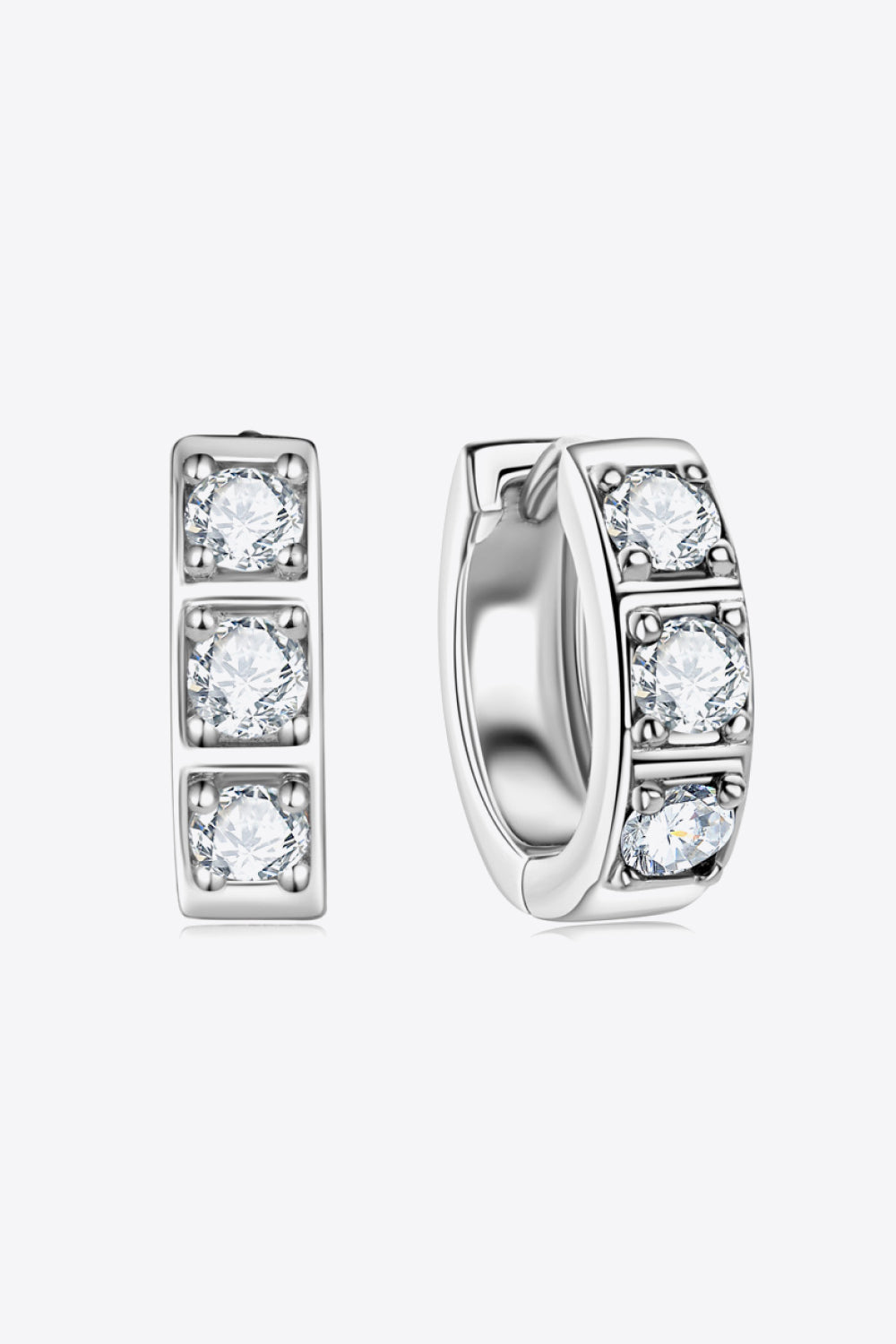 Crystal Hoop Elegant Earrings | Ear Sparkling Accessories-White-One-size fits all-State of Style