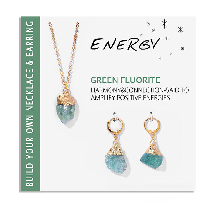 Crystal Jewellery Set Necklace and Earrings - Elara-Clear Crystal-State of Style
