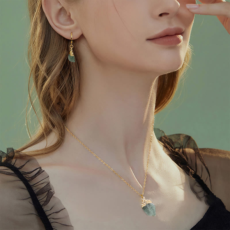 Crystal Jewellery Set Necklace and Earrings - Elara-Clear Crystal-State of Style