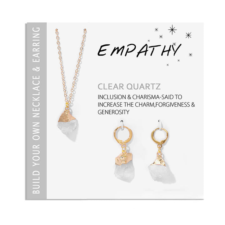Crystal Jewellery Set Necklace and Earrings - Elara-Clear Crystal-State of Style
