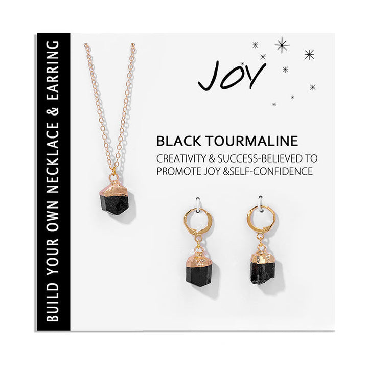 Crystal Jewellery Set Necklace and Earrings - Elara-Clear Crystal-State of Style
