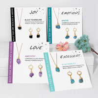Crystal Jewellery Set Necklace and Earrings - Elara-Clear Crystal-State of Style