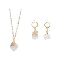 Crystal Jewelry Set Necklace and Earrings - Elara-Clear crystal-State of Style