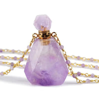 Crystal Perfume Bottle Necklace – Iris-Amethyst-State of Style