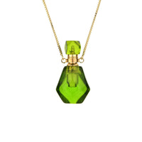 Crystal Perfume Bottle Necklace – Iris-Emerald-State of Style