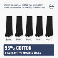 Crystal Traditional Socks – 5-Pack Cotton Toe Socks with Antibacterial Effect-1-State of Style