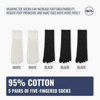 Crystal Traditional Socks – 5-Pack Cotton Toe Socks with Antibacterial Effect-1-State of Style