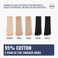 Crystal Traditional Socks – 5-Pack Cotton Toe Socks with Antibacterial Effect-1-State of Style