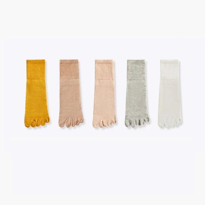 Crystal Traditional Socks – 5-Pack Cotton Toe Socks with Antibacterial Effect-10-State of Style