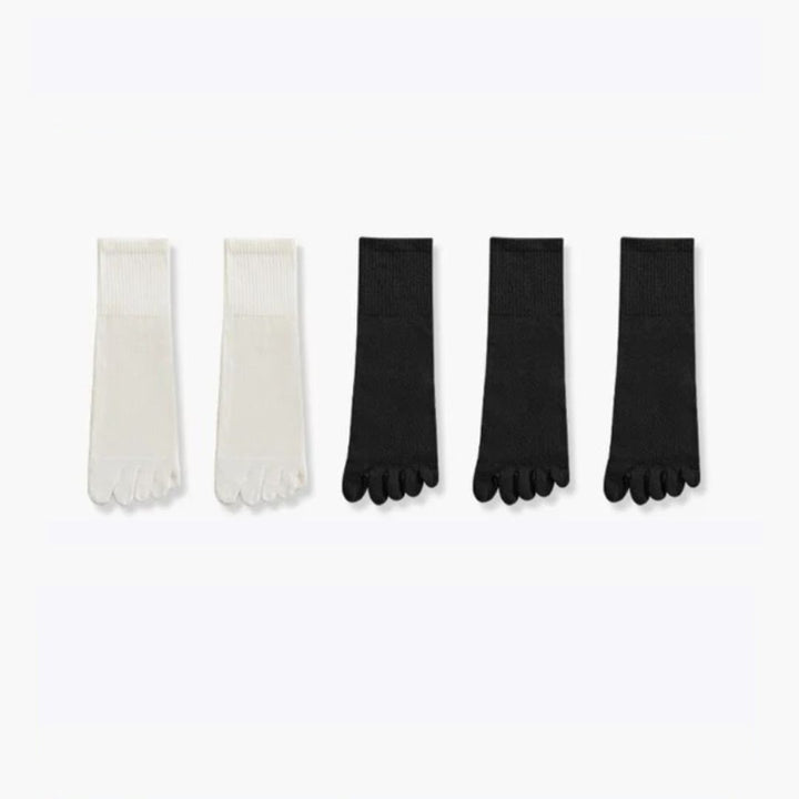 Crystal Traditional Socks – 5-Pack Cotton Toe Socks with Antibacterial Effect-6-State of Style