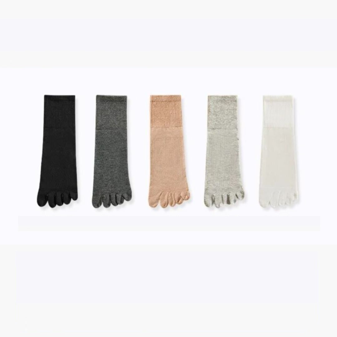 Crystal Traditional Socks – 5-Pack Cotton Toe Socks with Antibacterial Effect-9-State of Style
