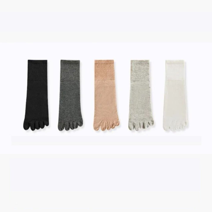 Crystal Traditional Socks – 5-Pack Cotton Toe Socks with Antibacterial Effect-9-State of Style