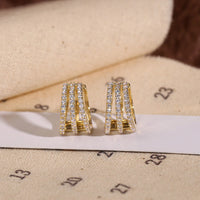 Crystallised Sparkle Earrings – Elegant and Lightweight-Crystallised Gold-State of Style