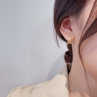 Crystallised Sparkle Earrings – Elegant and Lightweight-Crystallised Gold-State of Style