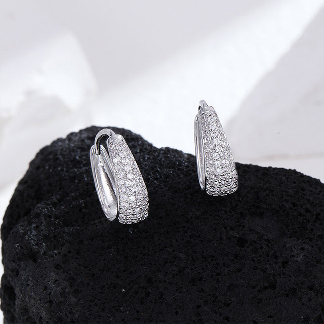 Crystallised Sparkle Earrings – Elegant and Lightweight-Crystallised Gold-State of Style