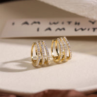 Crystallised Sparkle Earrings – Elegant and Lightweight-Crystallised Gold-State of Style