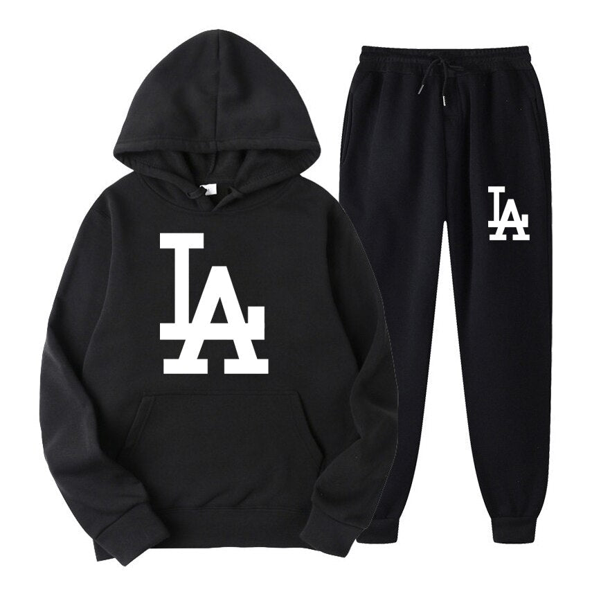 CrystalSet | Women's Comfy Jogger Set-Black-S-State of Style