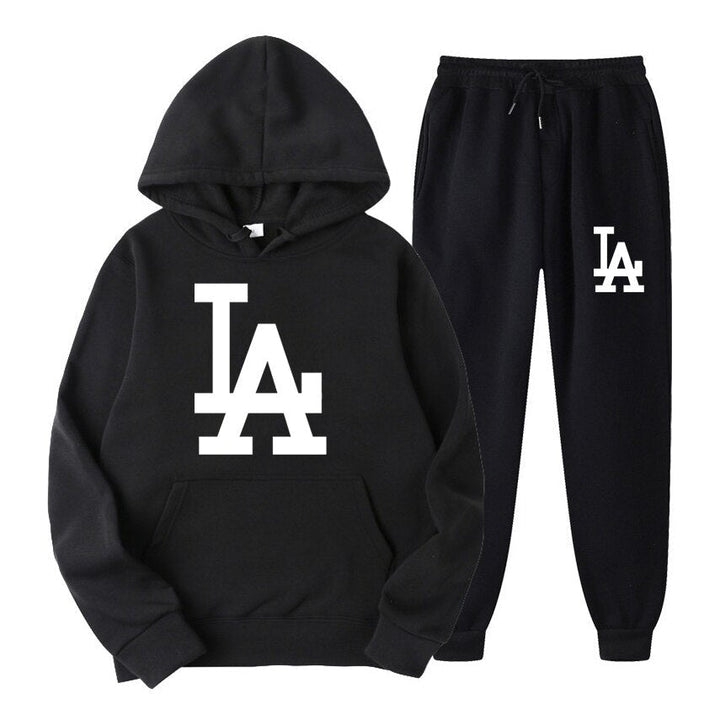 CrystalSet | Women's Comfy Jogger Set-Black-S-State of Style