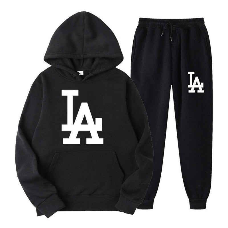 CrystalSet | Women's Comfy Jogger Set-Black-S-State of Style