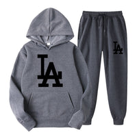 CrystalSet | Women's Comfy Jogger Set-Dark Grey-S-State of Style