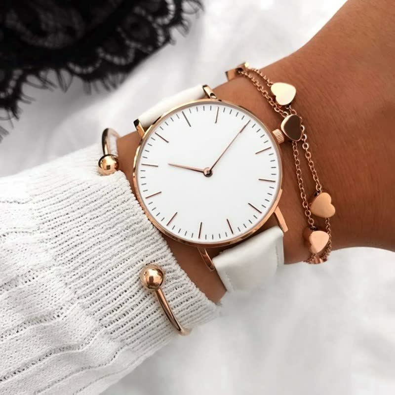 CrystalWatch | Women's Elegant Timepiece-Black Rose Gold-State of Style