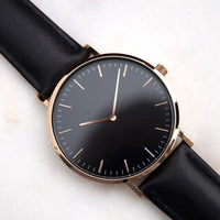 CrystalWatch | Women's Elegant Timepiece-Black Rose Gold-State of Style