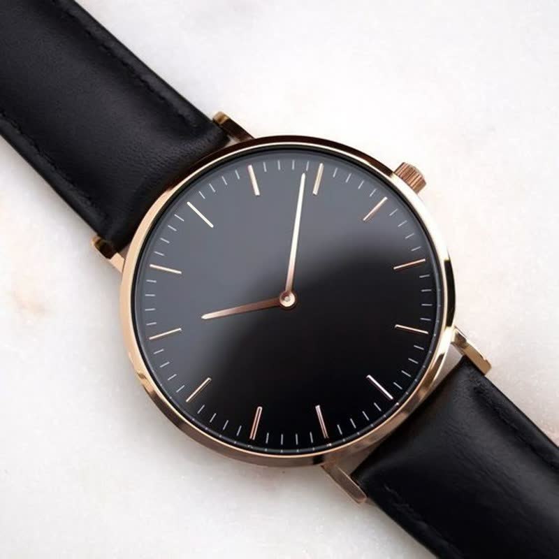 CrystalWatch | Women's Elegant Timepiece-Black Rose Gold-State of Style