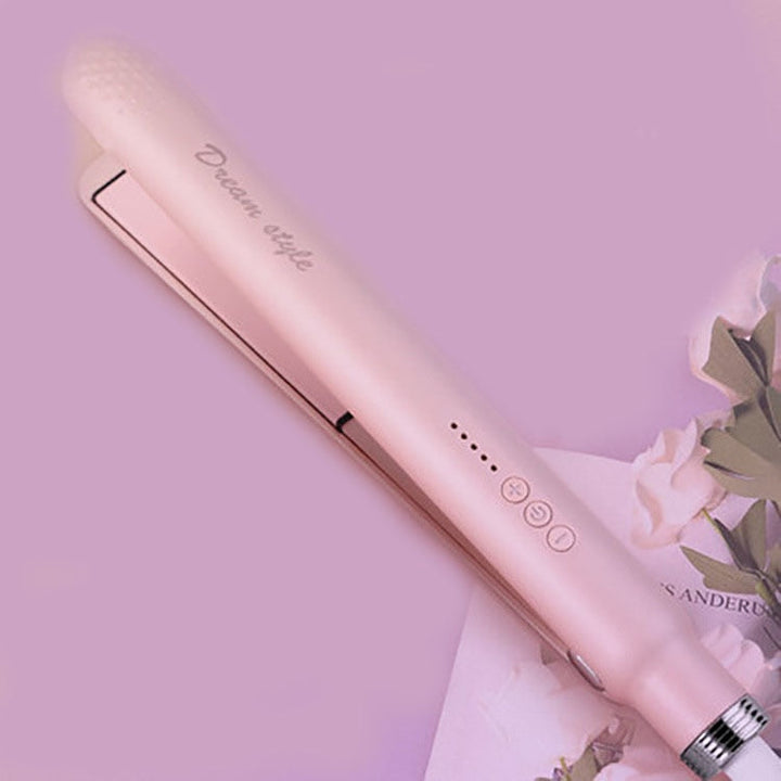 Curling Iron & Straightener in One | Versatile | Fast | Adjustable-Pink-State of Style