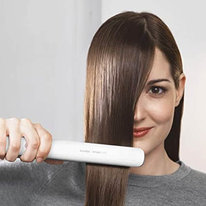 Curling Iron & Straightener in One | Versatile | Fast | Adjustable-White-State of Style