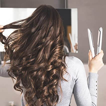 Curling Iron & Straightener in One | Versatile | Fast | Adjustable-White-State of Style