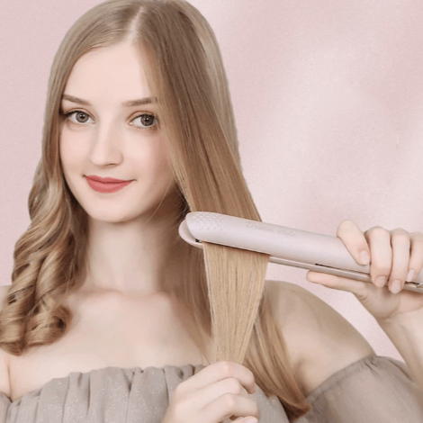 Curling Iron & Straightener in One | Versatile | Fast | Adjustable-White-State of Style