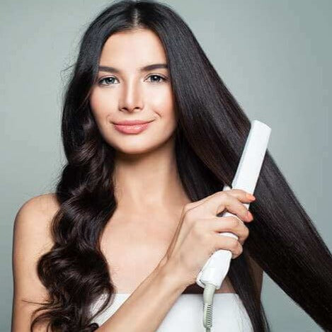 Curling Iron & Straightener in One | Versatile | Fast | Adjustable-White-State of Style