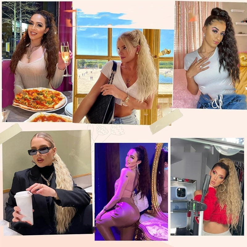 Curly Clip-in Ponytail – Nayla-Black-State of Style