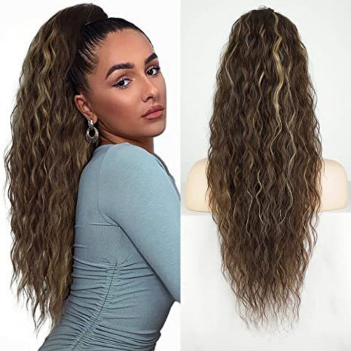 Curly Clip-in Ponytail – Nayla-Light brown-State of Style
