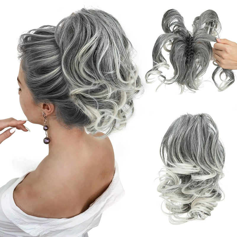 Curly Ponytail Hair Extension – Mira-Silver grey-State of Style