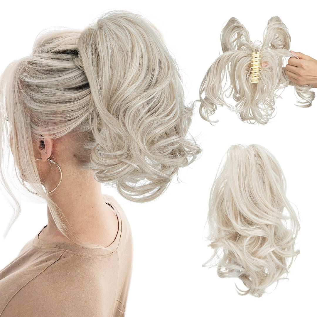 Curly Ponytail Hair Extension – Mira-Silver-State of Style