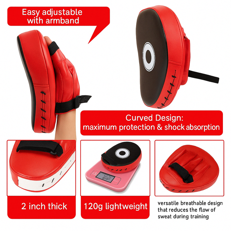 Curved Boxing Path - StrikeShield-Red-State of Style