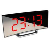 Curved LED Digital Alarm Clock with Modern Design - LumiCurve-Red-State of Style