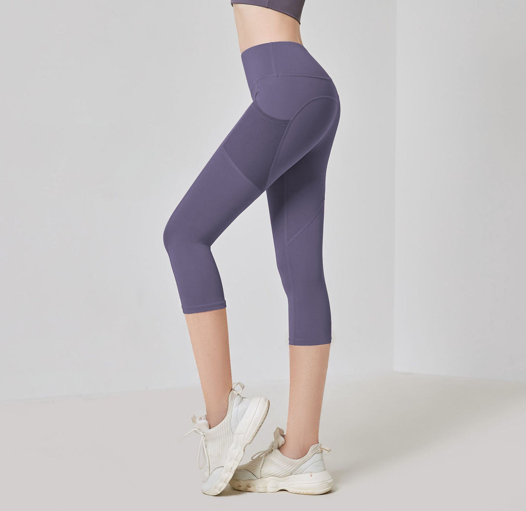 CurveFlex Plus-Size Summer Yoga Leggings-Purple-2XL-State of Style