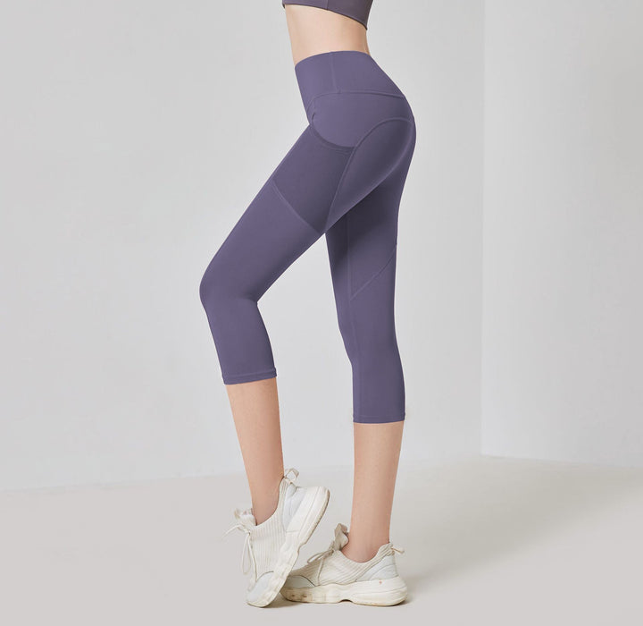 CurveFlex Plus-Size Summer Yoga Leggings-Purple-2XL-State of Style