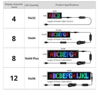 Customisable LED Car Display - GlowSign-16x32 LEDs -7 cm × 17 cm-State of Style