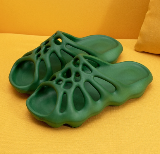 Cut-Out Platform Slippers-Green-3.0-State of Style