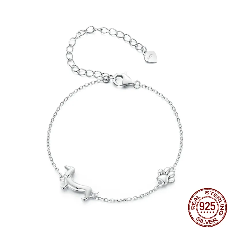 Cute Dachshund Dog Charm Bracelet | Stylish Jewellery-State of Style