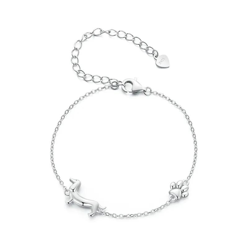 Cute Dachshund Dog Charm Bracelet | Stylish Jewellery-State of Style